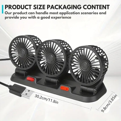 3 Heads Folding Fan