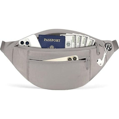 Large Crossbody Fanny Pack With 4-Zipper